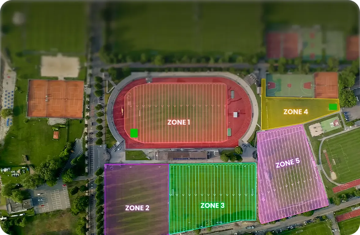 FJD FRX, Werkzones